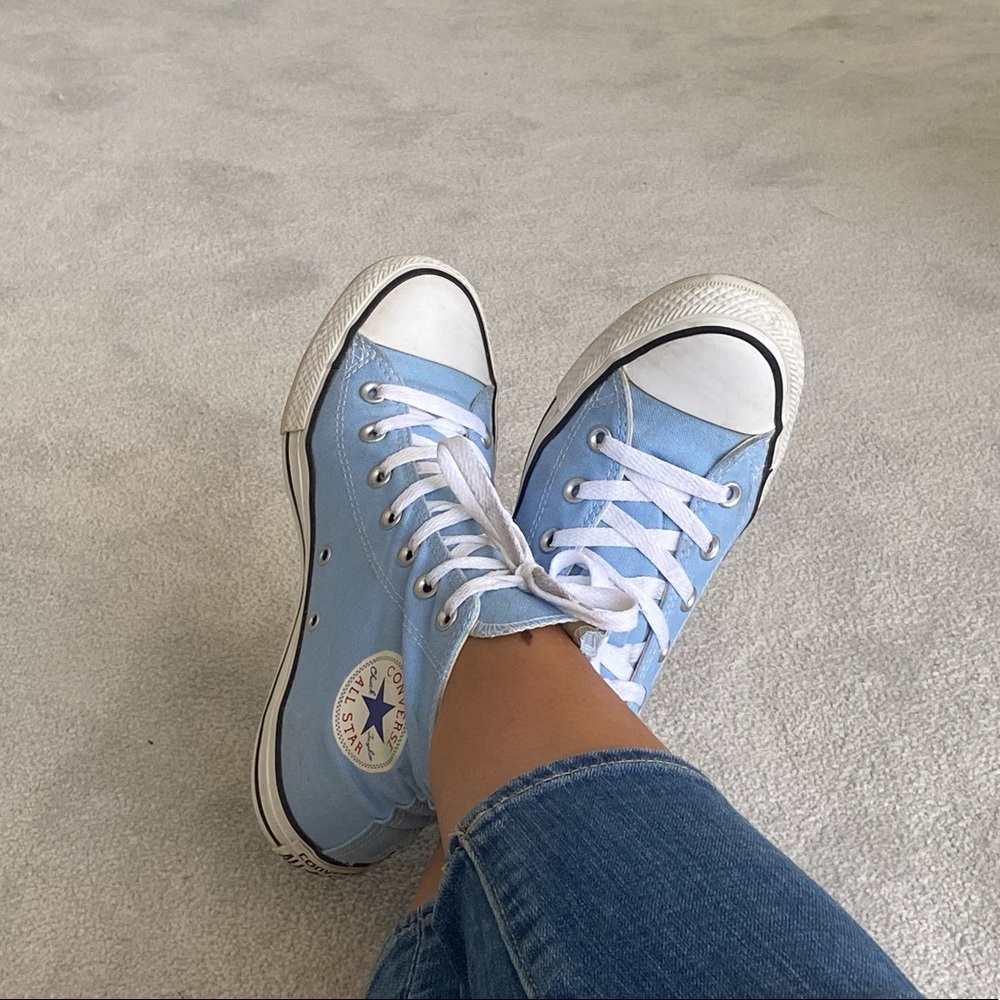 Light blue Converse